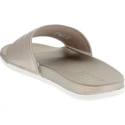 Adidas Adilette Cloudfoam Plus Logo Slides Sandals - Womens Metallic -Rogan‘s Shoes shop AD CG3427 MET3