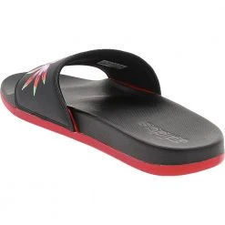 Adidas Adilette Cloudfoam Plus Logo Slides Sandals - Womens Black Red -Rogan‘s Shoes shop AD CG3427 XRD3