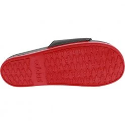 Adidas Adilette Cloudfoam Plus Logo Slides Sandals - Womens Black Red -Rogan‘s Shoes shop AD CG3427 XRD4