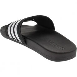 Adidas Adilette Cloudfoam Plus Logo Slides Sandals - Womens Black Black White -Rogan‘s Shoes shop AD CG3427 XXW3