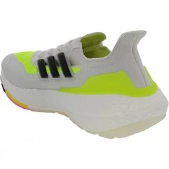 Adidas Ultraboost 21 Running Shoes - Womens White Black Yellow -Rogan‘s Shoes shop AD FY0401 WBK3