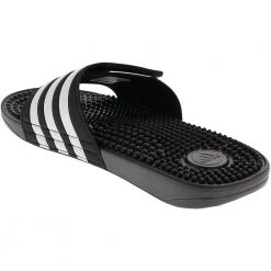 Adidas Adissage Slides Sandals - Womens Black White -Rogan‘s Shoes shop AD G28841 BWH3