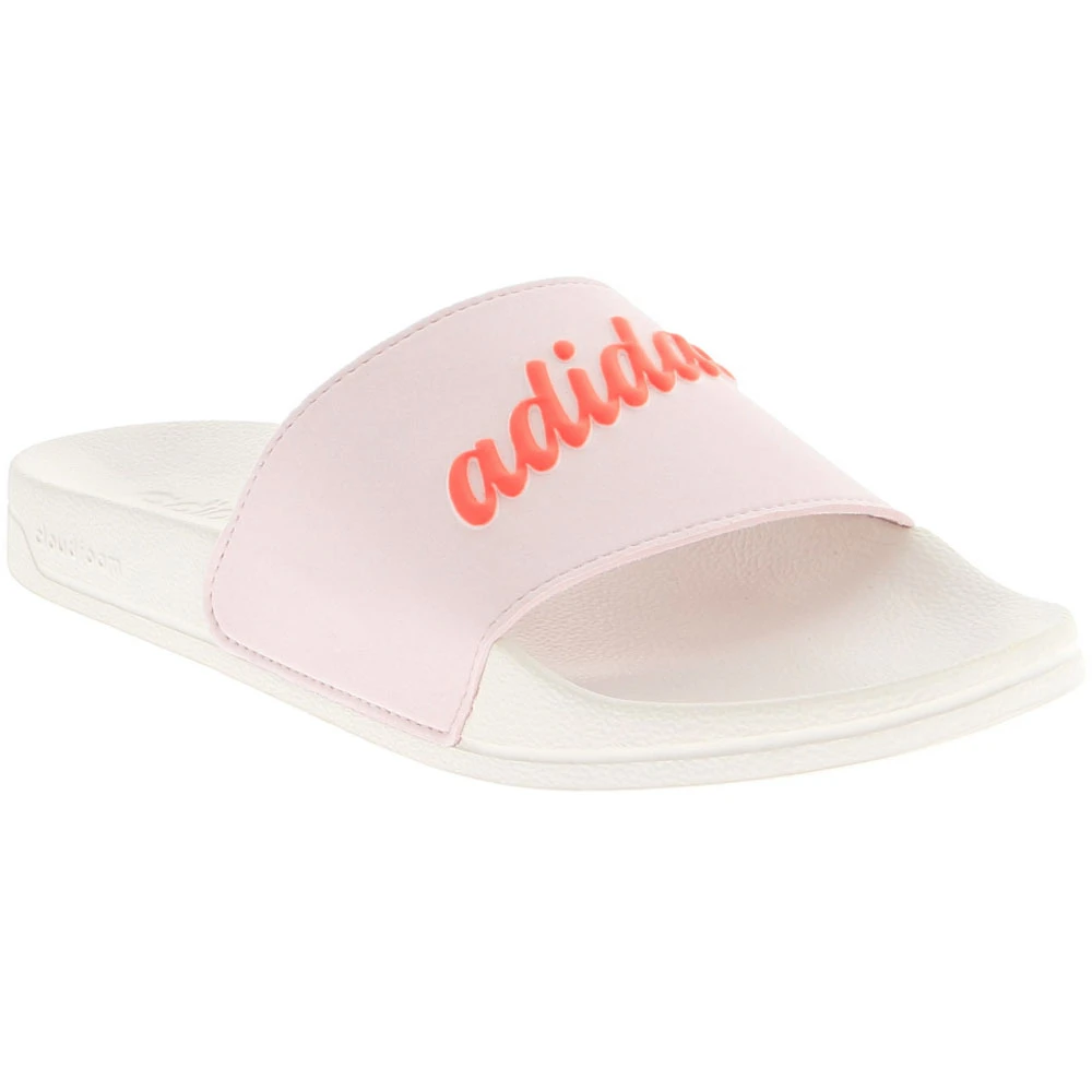 Adidas Adilette Shower Retro Sandals - Womens Almost Pink Acid Red White 2 Adidas Adilette Shower Retro Sandals - Womens Almost Pink Acid Red White - Image 2