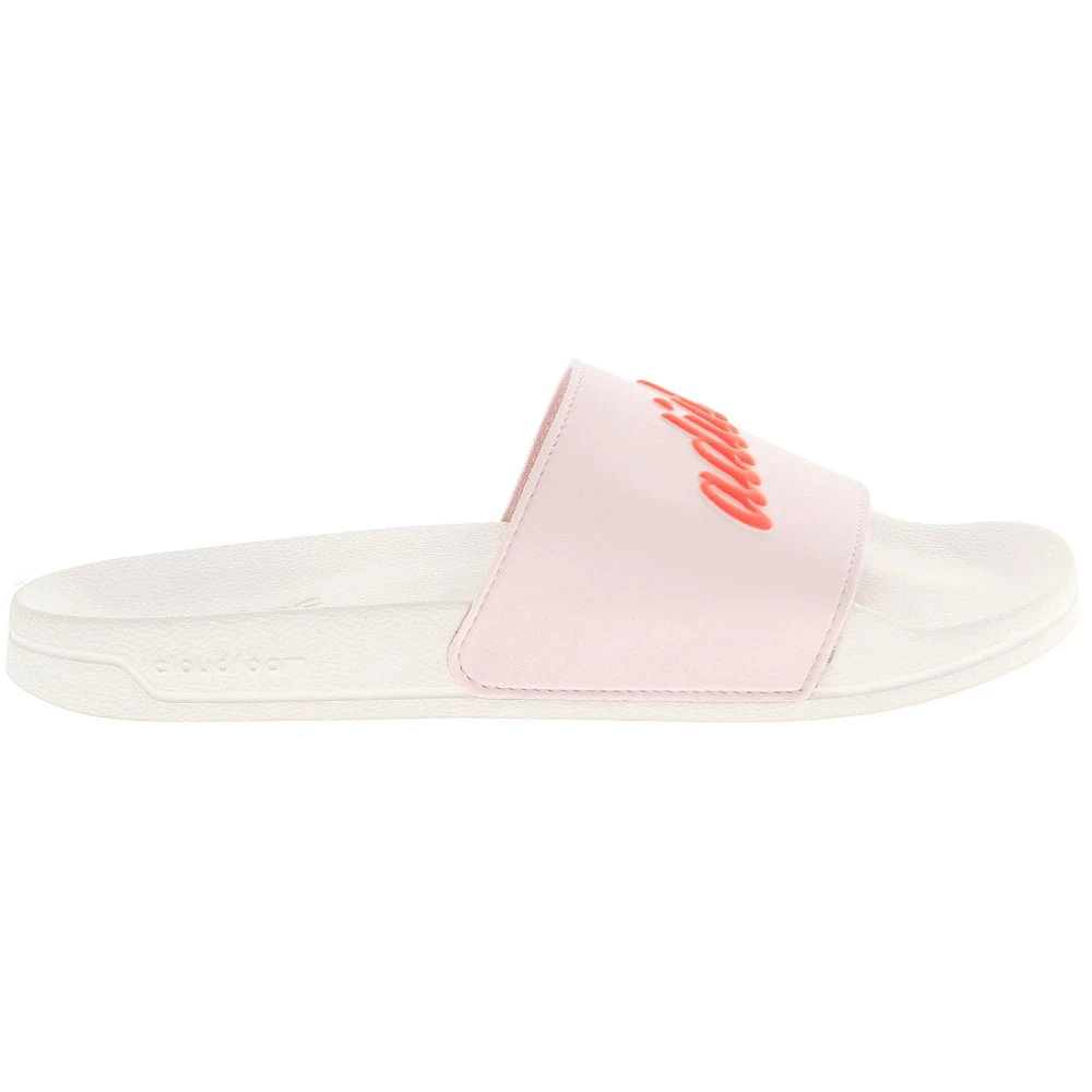 Adidas Adilette Shower Retro Sandals - Womens Almost Pink Acid Red White 1 Adidas Adilette Shower Retro Sandals - Womens Almost Pink Acid Red White