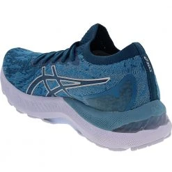 ASICS Gel Nimbus 23 Knit Running Shoes - Womens Grey Floss Mako Blue -Rogan‘s Shoes shop AS 1012A880 4013