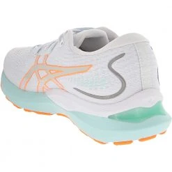 ASICS Gel Cumulus 24 Running Shoes - Womens White Orange Pop -Rogan‘s Shoes shop AS 1012B206 1003