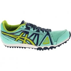 ASICS Hyper Rocketgirl Xc Running Shoes - Womens Aruba Blue Neon Lime Poseidon