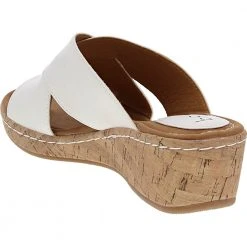 B.O.C. By Born Summer Womens Wedge Sandals White -Rogan‘s Shoes shop BC 0003101 WHT3