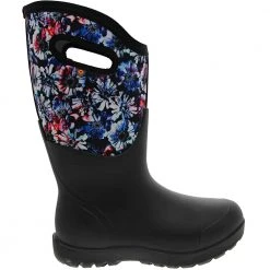 Bogs Boots Bogs Real Flower Wide Calf Rubber Boots - Womens Black Blue