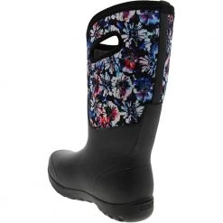 Bogs Boots Bogs Real Flower Wide Calf Rubber Boots - Womens Black Blue -Rogan‘s Shoes shop BG 72712009 XBL3