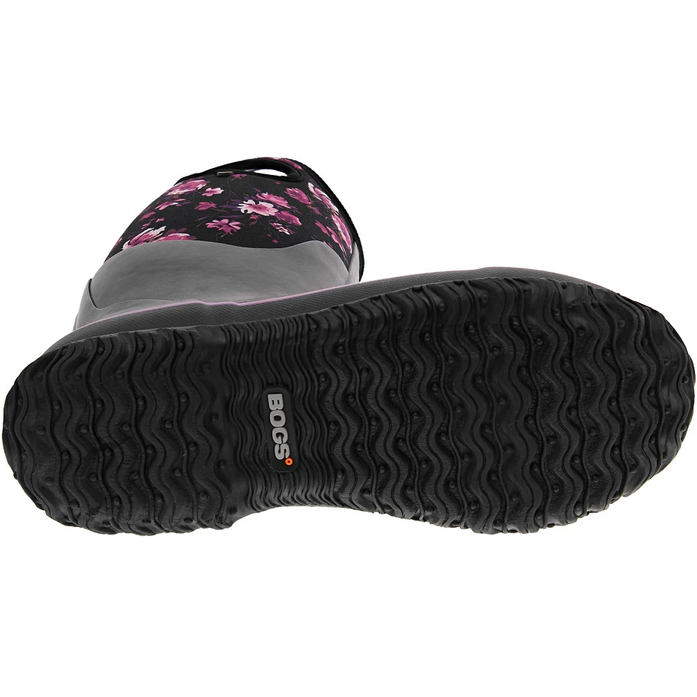 Bogs Boots Bogs Tall Painterly Rubber Boots - Womens Black Purple 4 Bogs Boots Bogs Tall Painterly Rubber Boots - Womens Black Purple - Image 4