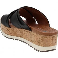 BareTraps Holly Platform Wedge Womens Sandals Black Natural -Rogan‘s Shoes shop BT HOLLY BLK3