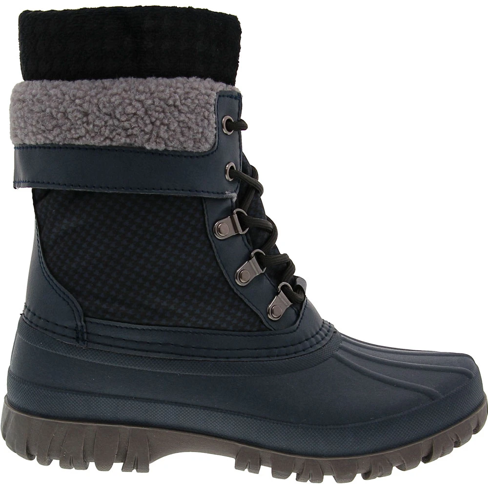 Cougar Creek Winter Boots - Womens Navy Houndstooth 1 Cougar Creek Winter Boots - Womens Navy Houndstooth