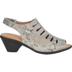Comfortiva Faye Sandals - Womens Grey Snake