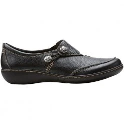 Clarks Ashland Lane Q Slip On Casual Shoes - Womens Black