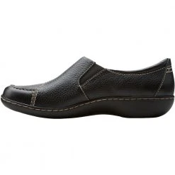 Clarks Ashland Lane Q Slip On Casual Shoes - Womens Black -Rogan‘s Shoes shop CX 26063064 BLK3