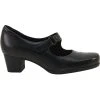Clarks Rosalyn Wren Casual Shoes - Womens Black Leather