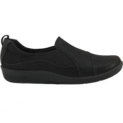 Clarks Sillian Paz Slip On Casual Shoes - Womens Black