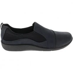Clarks Sillian Paz Slip On Casual Shoes - Womens Navy