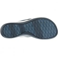 Clarks Arla Glison Flip Flops - Womens Blue White -Rogan‘s Shoes shop CX 26124906 BLW4