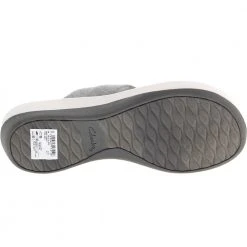 Clarks Arla Glison Flip Flops - Womens Grey -Rogan‘s Shoes shop CX 26124906 GRY4