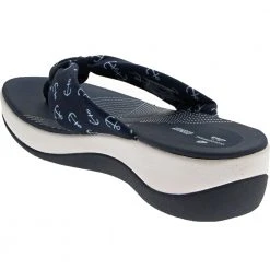 Clarks Arla Glison Flip Flops - Womens Navy Textile White Anchors -Rogan‘s Shoes shop CX 26124906 NWH3