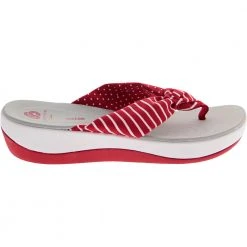 Clarks Arla Glison Flip Flops - Womens Red Stripe