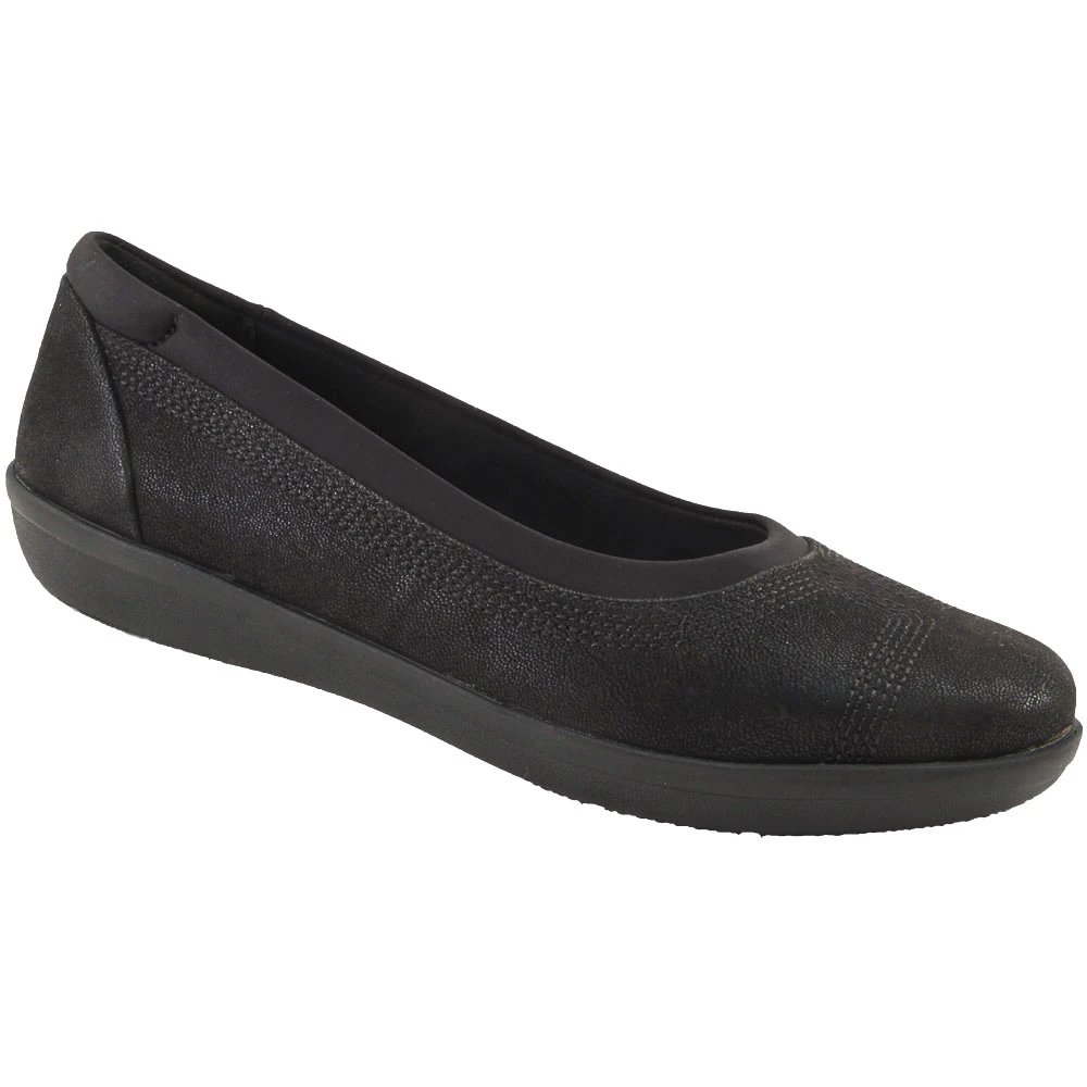 Clarks Ayla Slip On Casual Shoes - Womens Black 2 Clarks Ayla Slip On Casual Shoes - Womens Black - Image 2
