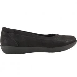 Clarks Ayla Slip On Casual Shoes - Womens Black