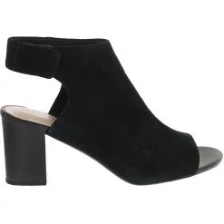 Clarks Deva Bell Sandals - Womens Black Suede