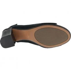 Clarks Deva Bell Sandals - Womens Black Suede -Rogan‘s Shoes shop CX 26140001 BLK4