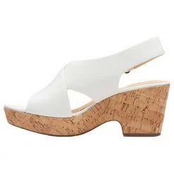 Clarks Maritsa Lara Sandals - Womens White -Rogan‘s Shoes shop CX 26141394 WHT3