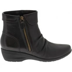 Clarks Rosely Zip Ankle Boots - Womens Black