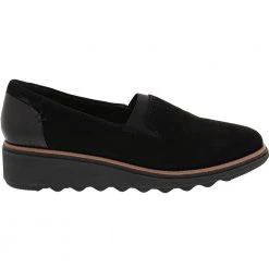 Clarks Sharon Dolly Slip On Casual Shoes - Womens Black