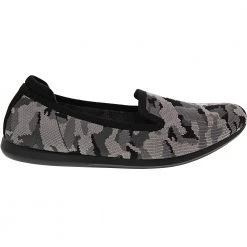 Clarks Carly Dream Slip On Casual Shoes - Womens Black Camo