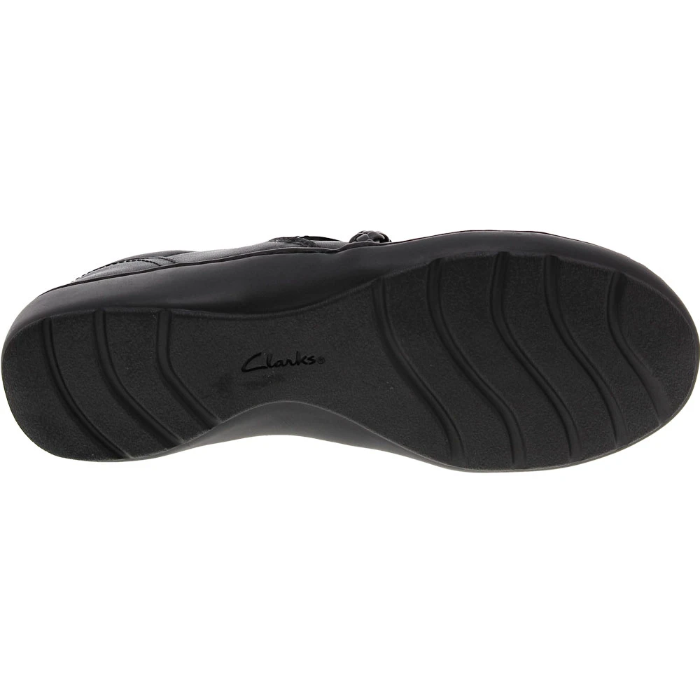 Clarks Cora Braid Slip On Casual Shoes - Womens Black 4 Clarks Cora Braid Slip On Casual Shoes - Womens Black - Image 4