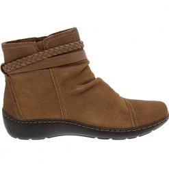 Clarks Cora Braidboot Ankle Boots - Womens Khaki