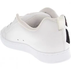DC Shoes Court Graffik Skate Shoes - Womens White Black Pink -Rogan‘s Shoes shop DC 300678 TBP3