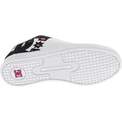DC Shoes Court Graffik Skate Shoes - Womens White Black Pink -Rogan‘s Shoes shop DC 300678 TBP4