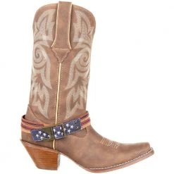 Durango Boots Durango Crush Flag Accessory Womens Western Boots Brown