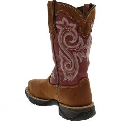 Durango Boots Durango DRD0220 Lady Rebel Comp Toe Womens Work Boots Brown Pink -Rogan‘s Shoes shop DG DRD0220 BRN3