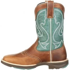 Durango Boots Durango Ultralite Western Boots Shoes - Womens Tan Emerald -Rogan‘s Shoes shop DG DRD0224 TAN3