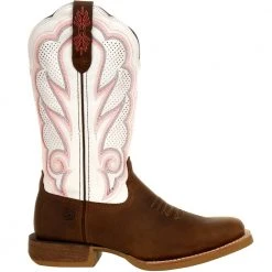 Rocky Boots Durango Lady Rebel Pro DRD0392 White Ventilated Womens Western Boots Trail Brown White