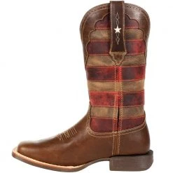 Rocky Boots Durango Lady Rebel Pro DRD0393 Womens Western Boots Sable Brown Vintage Flag -Rogan‘s Shoes shop DG DRD0393 BRN3