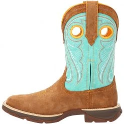 Durango Boots Durango Lady Rebel Sky Blue 10" Womens Western Boots Dusty Brown Sky Blue -Rogan‘s Shoes shop DG DRD0425 BSB3