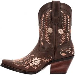Durango Boots Durango Crush Rose Wildflower DRD0440 Womens Western Boots Brown Rose Wildflower -Rogan‘s Shoes shop DG DRD0440 BWF3