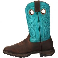 Durango Boots Durango Lady Rebel Bar None Womens Western Boots Brown Turquoise -Rogan‘s Shoes shop DG DWRD016 BRN3