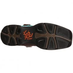 Durango Boots Durango Lady Rebel Bar None Womens Western Boots Brown Turquoise -Rogan‘s Shoes shop DG DWRD016 BRN4