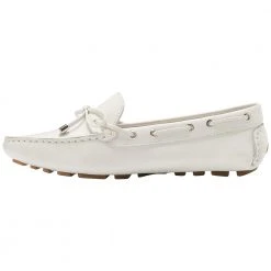Eastland Marcella Driving Moc Womens Slip On Casual Shoes White -Rogan‘s Shoes shop EA 270013 WHT3