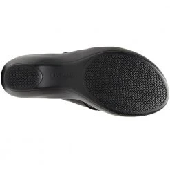 Eastland Poppy Slide Sandals - Womens Black -Rogan‘s Shoes shop EA 3860 79M BLK4